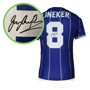 Gary Lineker Signed Leicester City 1984 Football Shirt. Damaged A