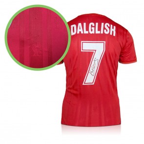 Kenny Dalglish Back Signed Liverpool 1985-86 Football Shirt. Damaged B