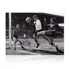 Bobby Tambling Signed Chelsea Football Photo: 1969 Shot At Goal