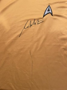 William Shatner Signed Star Trek Jersey. Damaged C