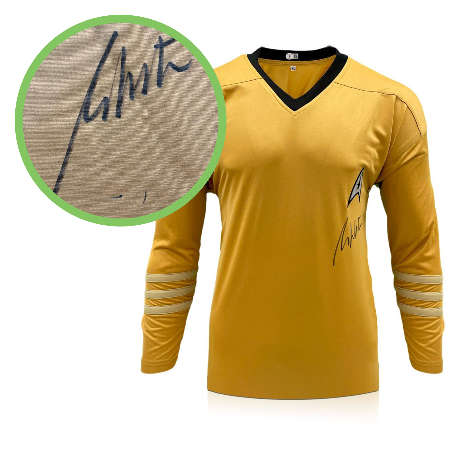 William Shatner Signed Star Trek Jersey. Damaged H