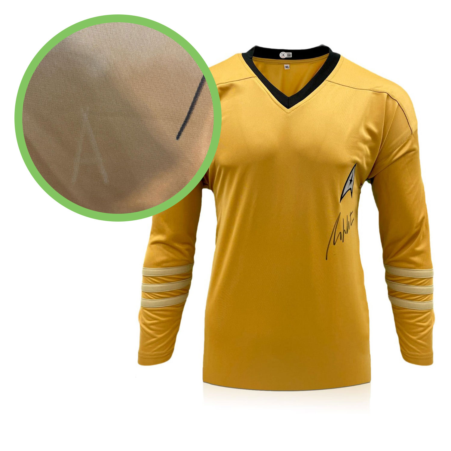 William Shatner Signed Star Trek Jersey. Damaged I