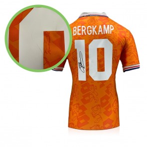 Dennis Bergkamp Signed Original 1994 Holland Football Shirt. Damaged A