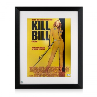 Uma Thurman Signed Kill Bill Poster. Standard Frame