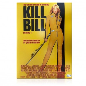 Uma Thurman Signed Kill Bill Poster. Deluxe Frame