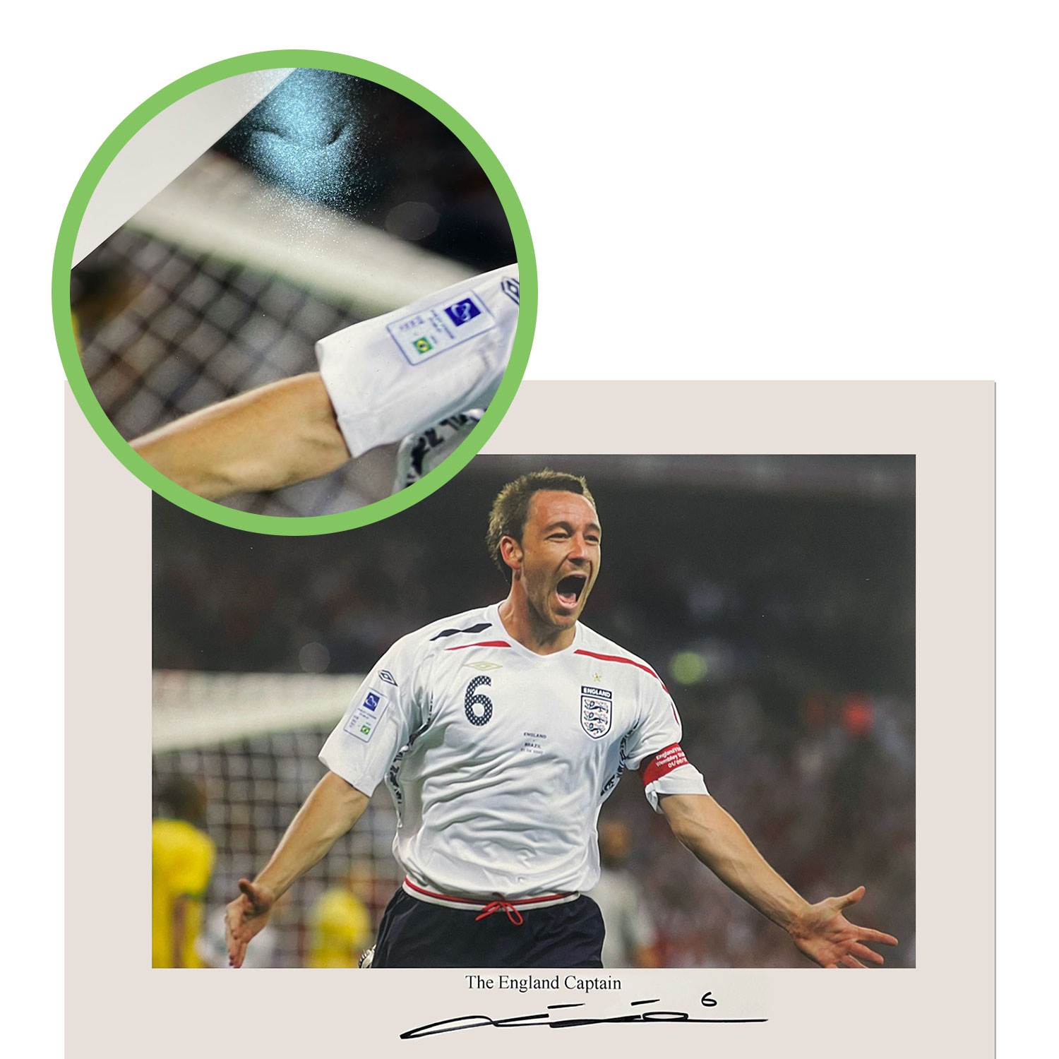 John Terry Signed England Football Photo: Captain (20 x 16). Damaged B