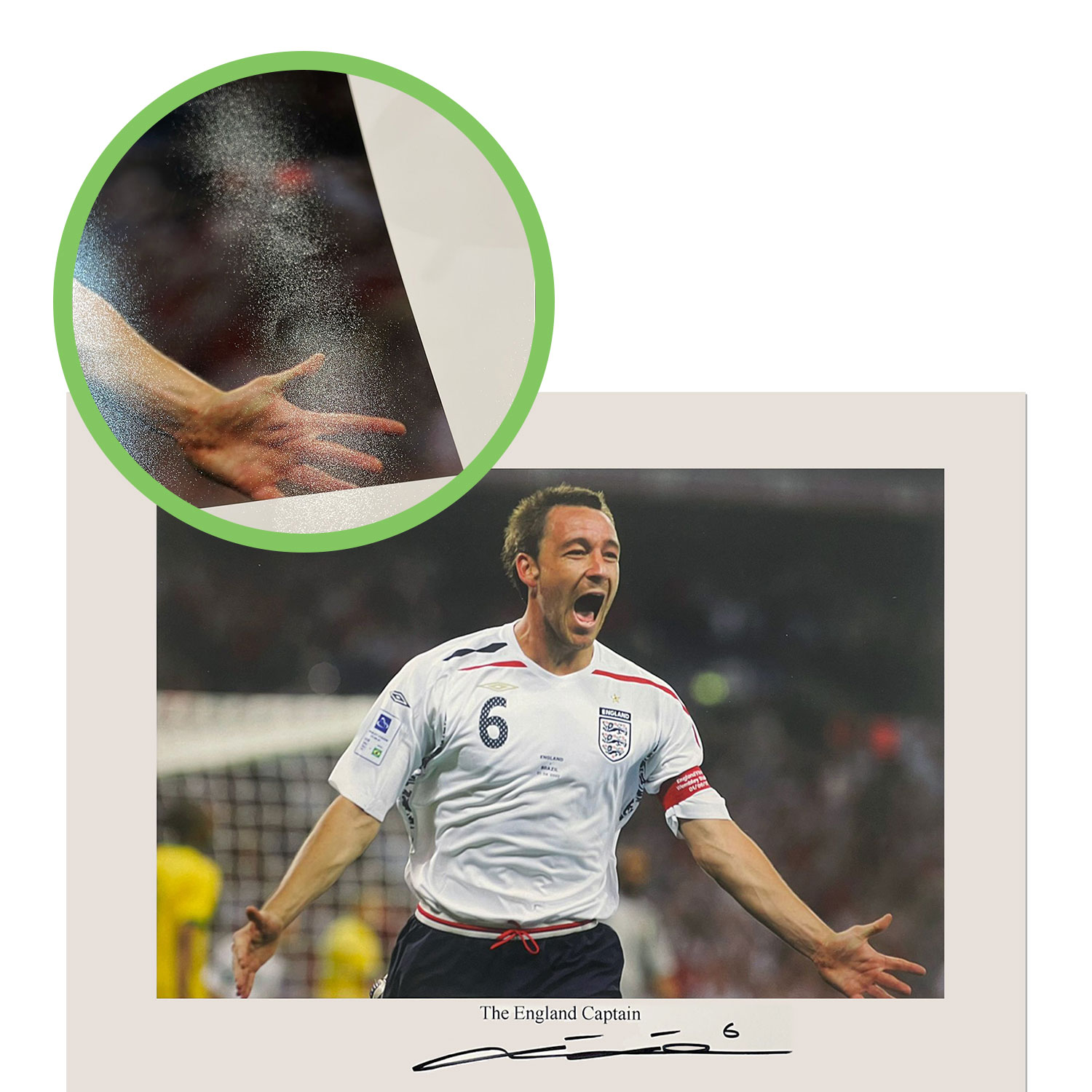 John Terry Signed England Football Photo: Captain (20 x 16). Damaged C