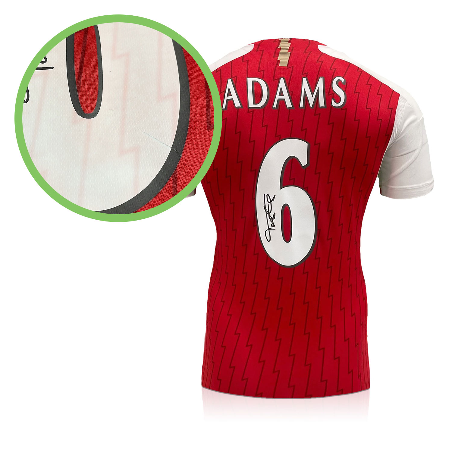 Tony Adams Signed Arsenal 2023-24 Football Shirt. Damaged A