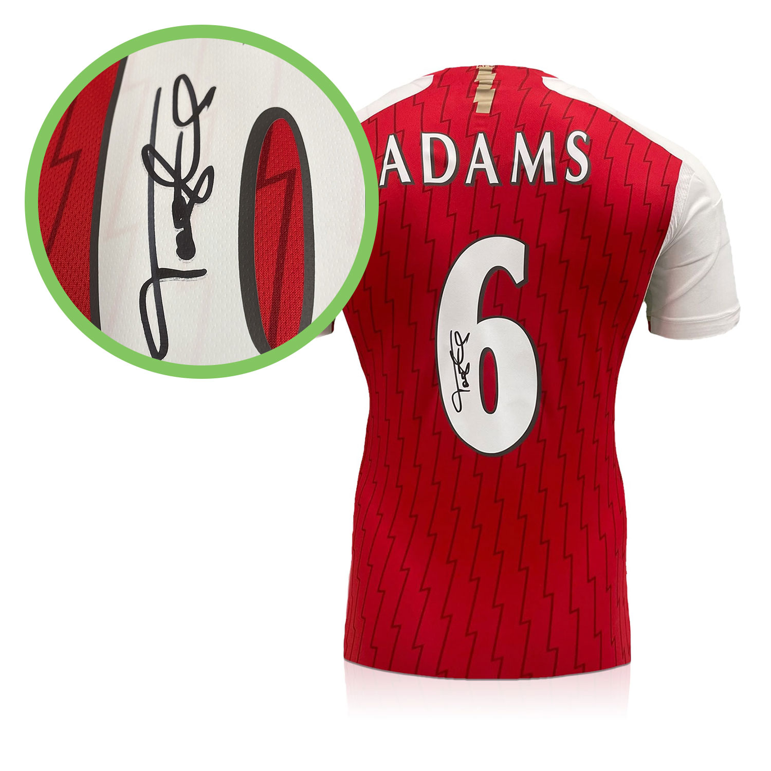 Tony Adams Signed Arsenal 2023-24 Football Shirt. Damaged B