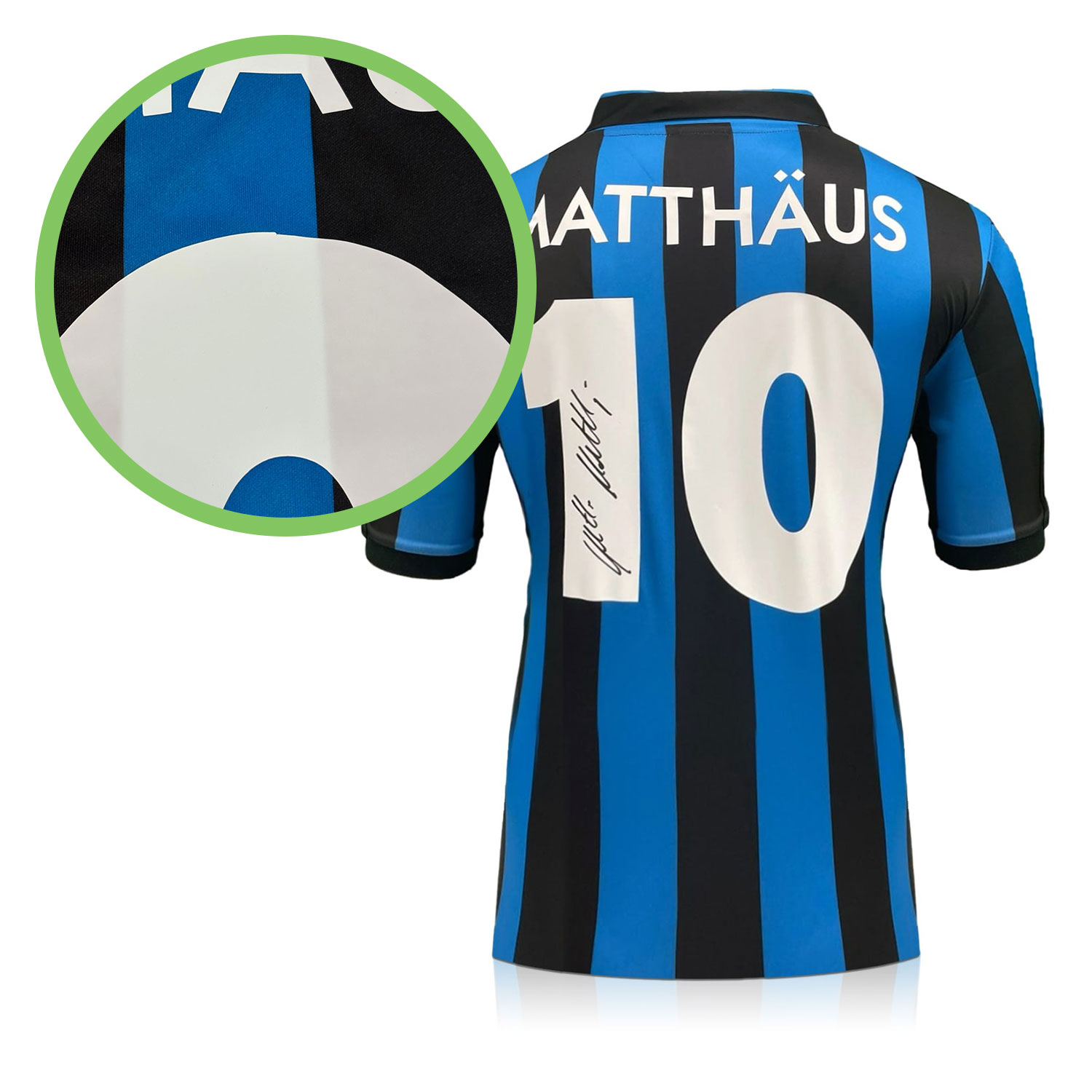 Lothar Matthäus Signed Inter Milan 1990 Home Football Shirt. Damaged A