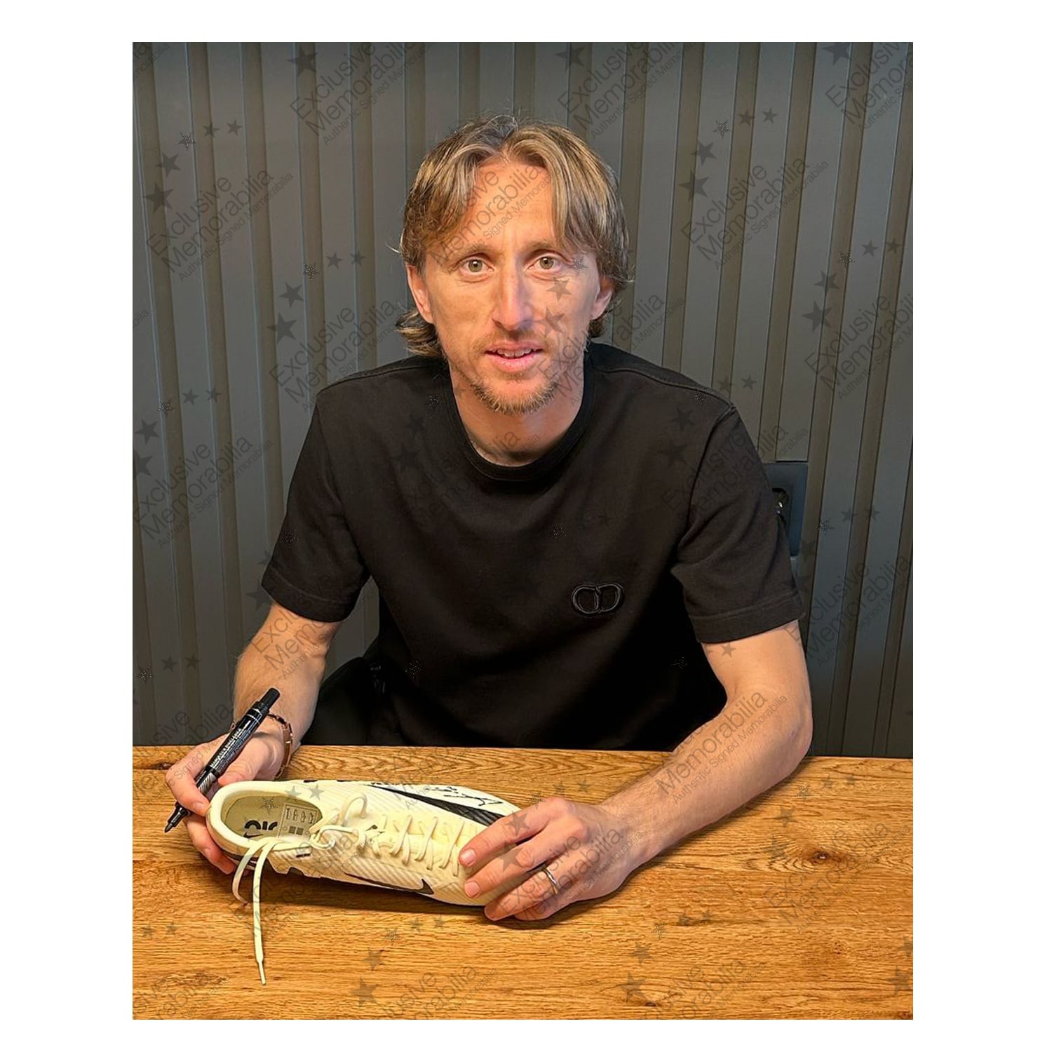 Luka Modric Signed Mercurial Football Boot. Display Case With Plaque