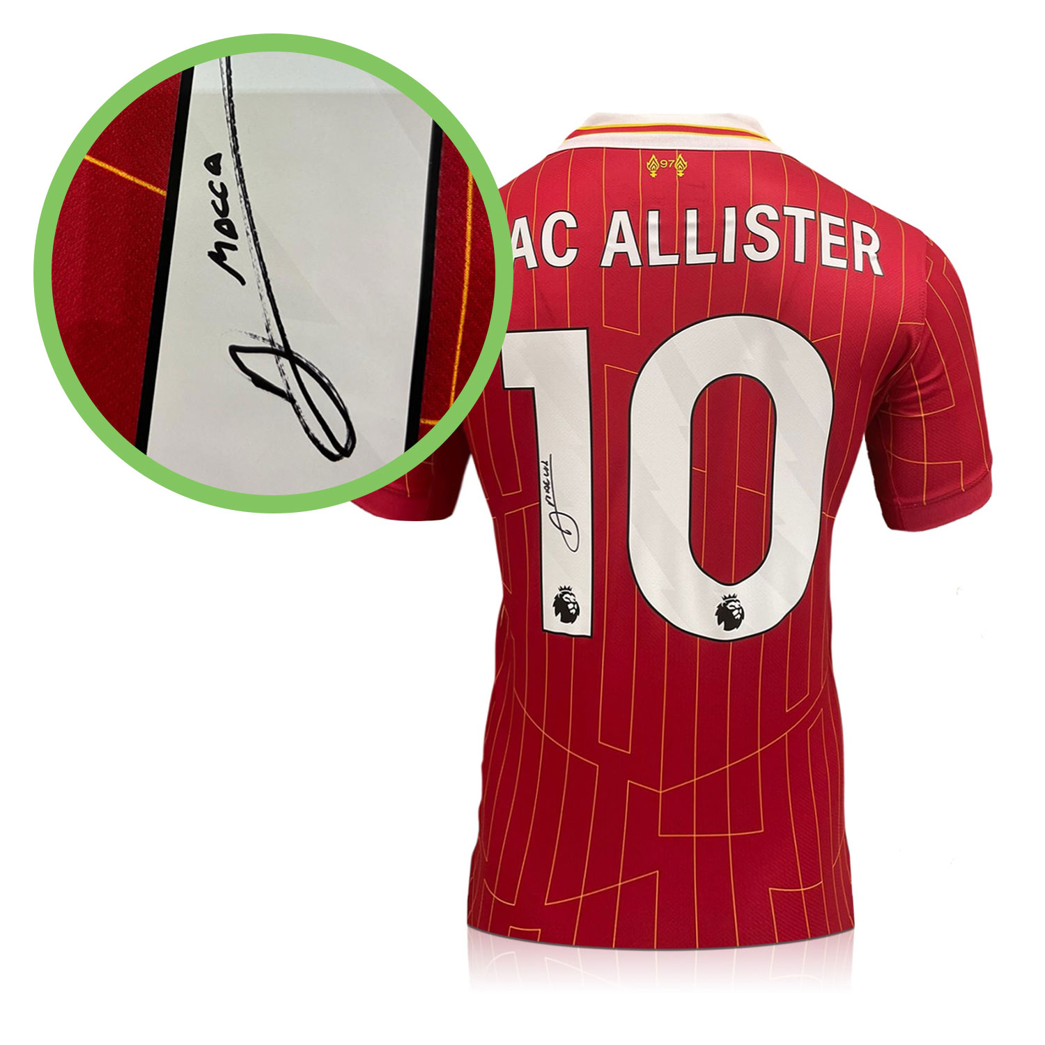 Alexis Mac Allister Signed Liverpool 2024-25 Football Shirt. Damaged A