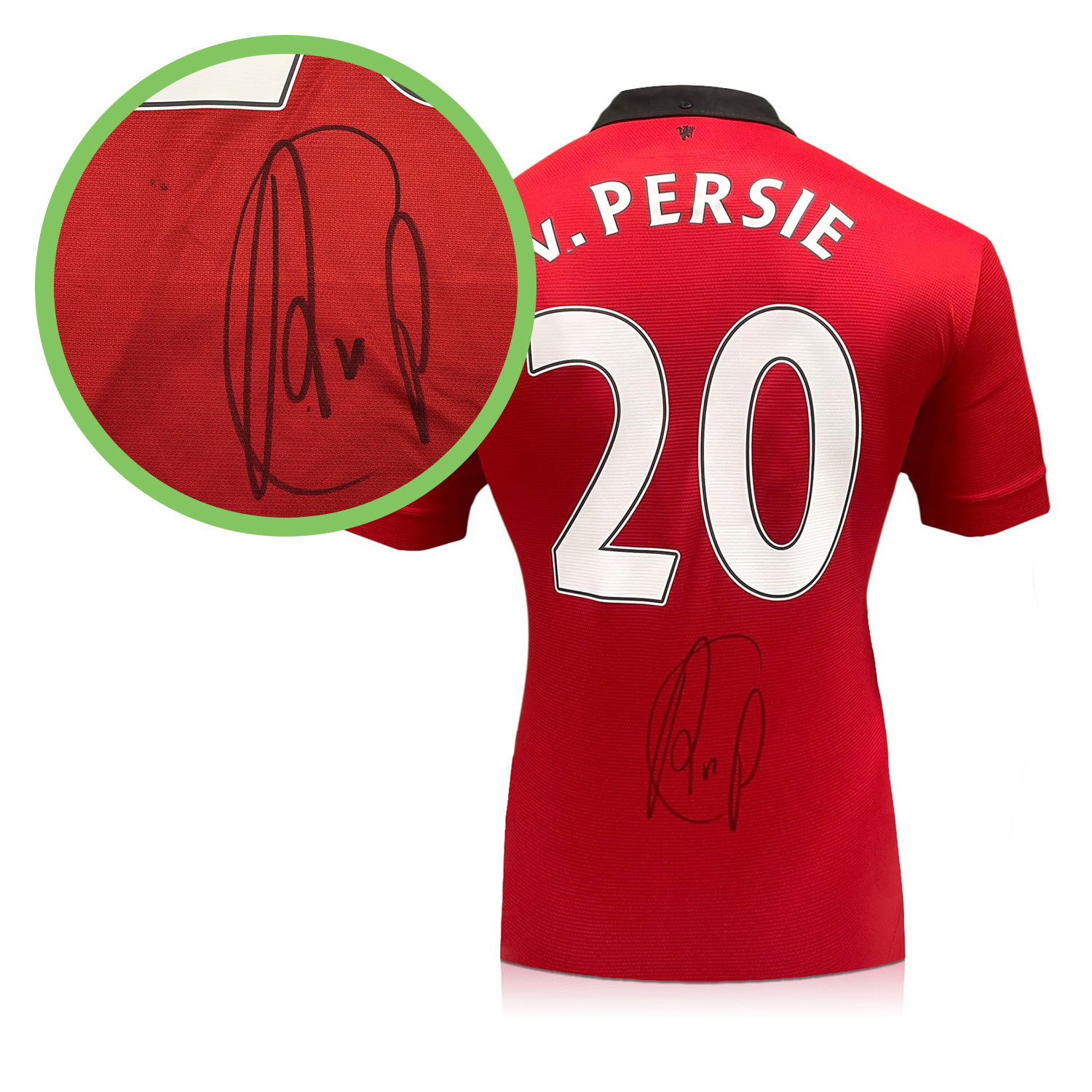 Robin Van Persie Signed Original Manchester United 2013-14 Football Shirt. Damaged A