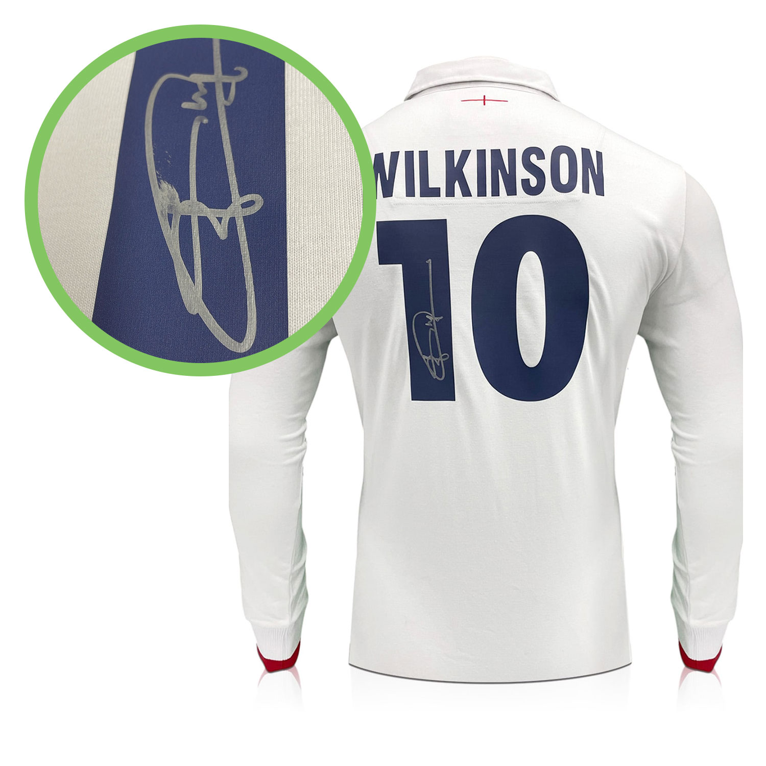 Jonny Wilkinson Signed England Rugby Shirt: Wilkinson 10. Damaged B
