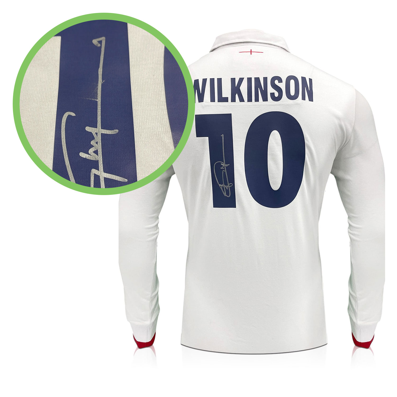 Jonny Wilkinson Signed England Rugby Shirt: Wilkinson 10. Damaged C