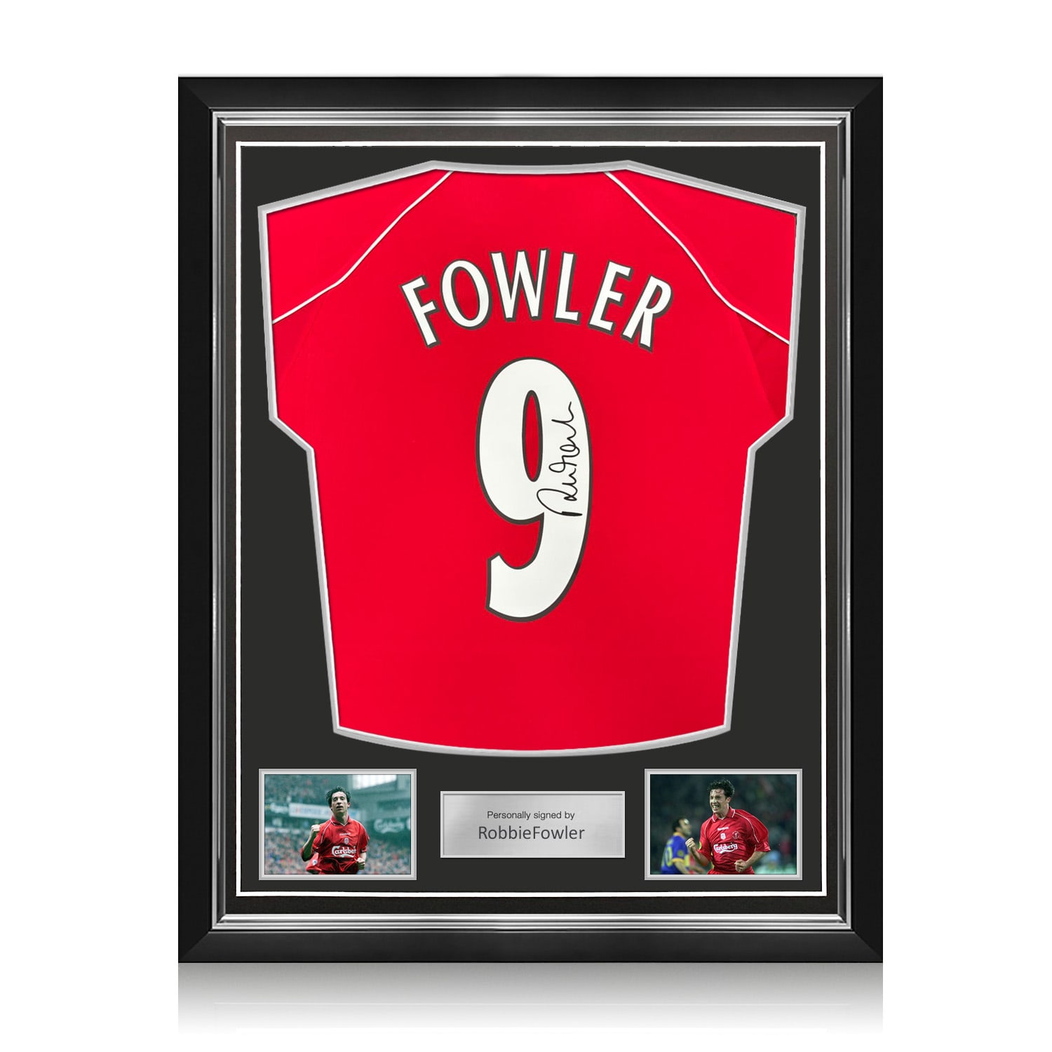 Robbie Fowler Signed Liverpool 2001 Home Football Shirt. Superior Frame