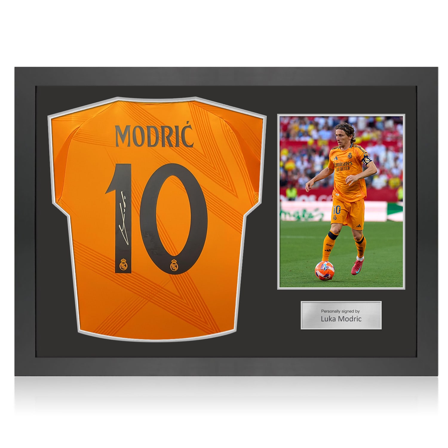 Luka Modric Signed Real Madrid 24-25 Away Football Shirt. Icon Frame