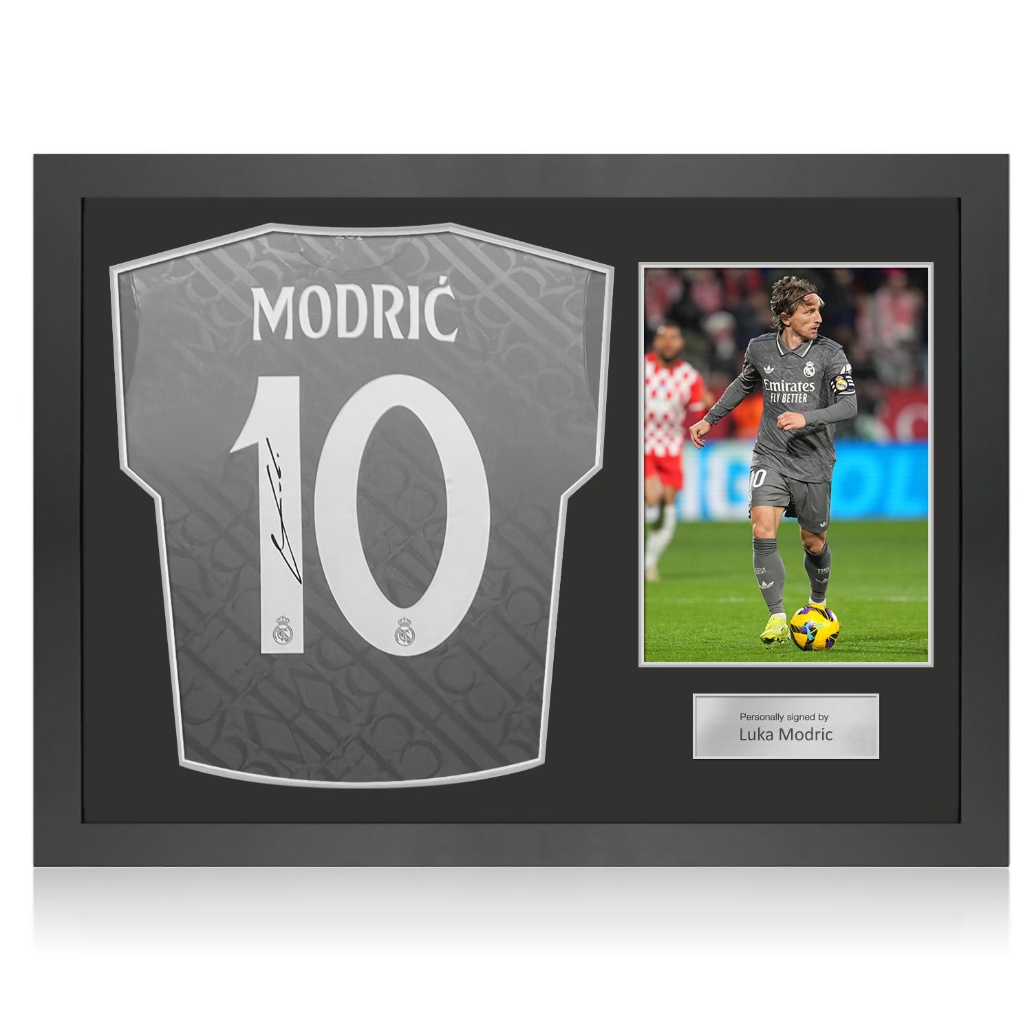 Luka Modric Signed Real Madrid 24-25 Third Football Shirt. Icon Frame