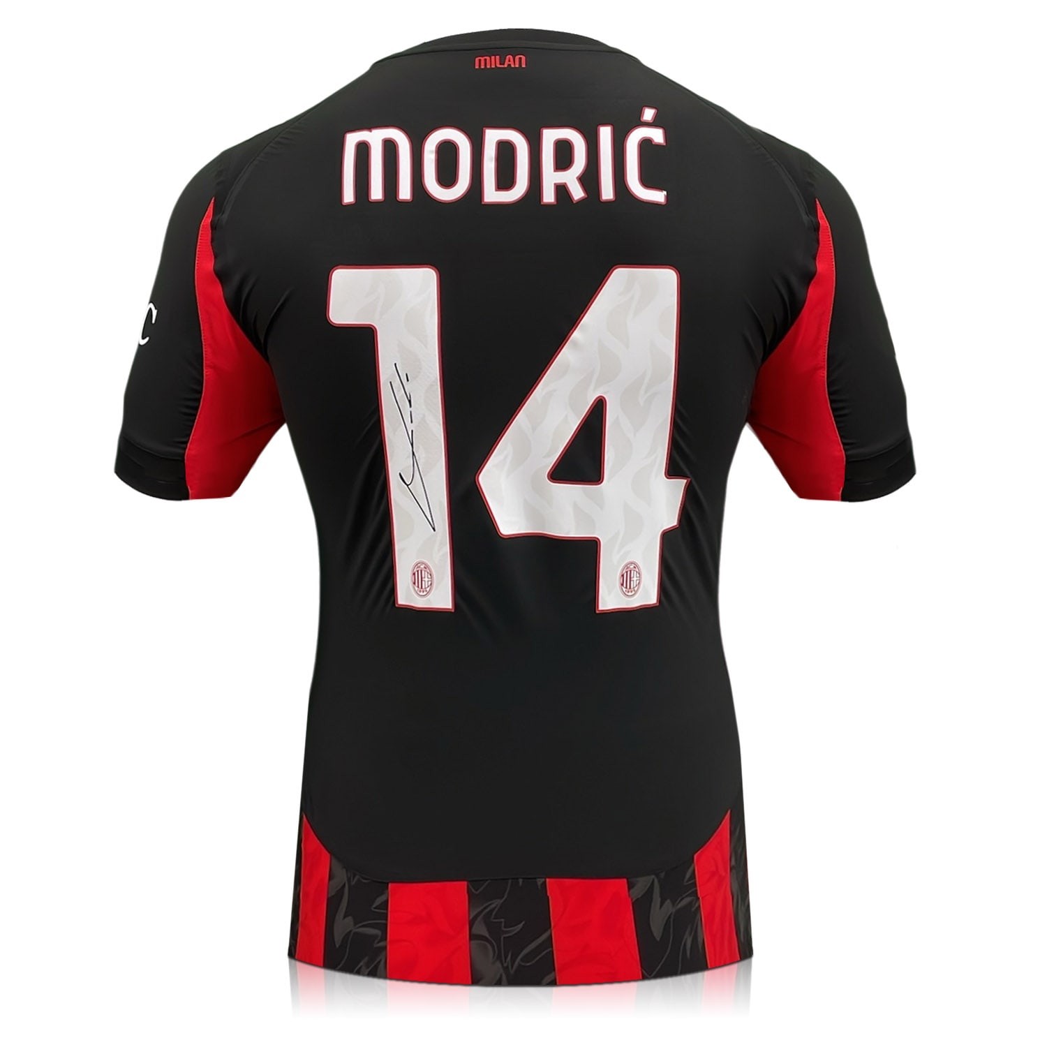 Luka Modric Signed AC Milan 2025-26 Authentic Home Football Shirt