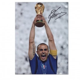 Fabio Cannavaro Signed Italy Football Photo