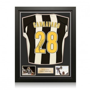 Fabio Cannavaro Signed 2004-05 Juventus Football Shirt. Standard Frame