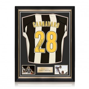 Fabio Cannavaro Signed 2004-05 Juventus Football Shirt. Superior Frame