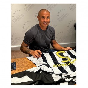 Fabio Cannavaro Signed 2009-10 Juventus Football Shirt. Standard Frame