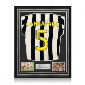Fabio Cannavaro Signed 2009-10 Juventus Football Shirt. Superior Frame