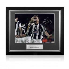 Fabio Cannavaro Signed Juventus Football Photo. Deluxe Frame