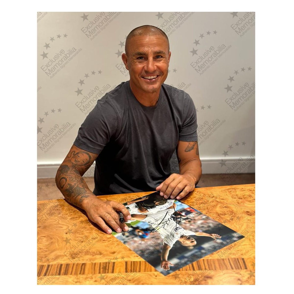 Fabio Cannavaro Signed Real Madrid Football Photo