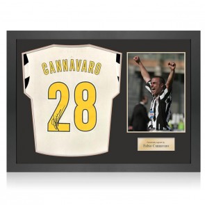 Fabio Cannavaro Signed Juventus Football Shirt. Icon Frame