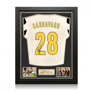Fabio Cannavaro Signed Juventus Football Shirt. Standard Frame