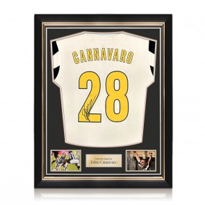 Fabio Cannavaro Signed Juventus Football Shirt. Superior Frame