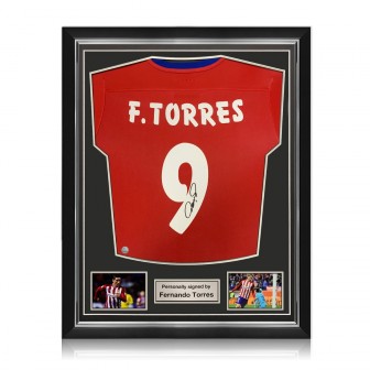 Fernando Torres Signed Atletico Madrid 2015-16 Football Shirt. Superior Frame