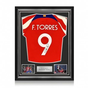 Fernando Torres Signed Atletico Madrid 2022-23 Football Shirt. Superior Frame