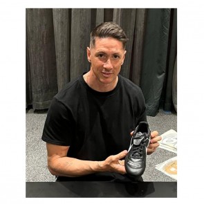 Fernando Torres Signed Black Football Boot