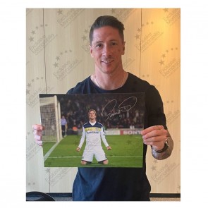 Fernando Torres Signed Chelsea Football Photo: Semi-Final Goal. Deluxe Frame