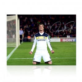Fernando Torres Signed Chelsea Football Photo: Semi-Final Goal
