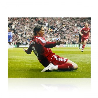 Fernando Torres Signed Liverpool Football Photo: Knee Slide
