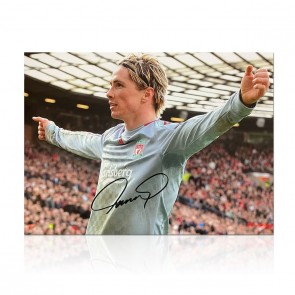 Fernando Torres Signed Liverpool Football Photo: United Goal