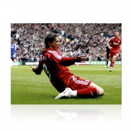 Fernando Torres Signed Liverpool Football Photo: Anfield Debut