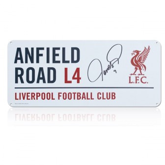  Fernando Torres Signed Liverpool Street Sign