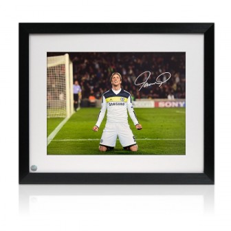 Fernando Torres Signed Chelsea Football Photo: 2012 Semi-Final. Framed