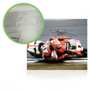Carl Fogarty Signed Superbikes Photo: Close To The Edge. Damaged A