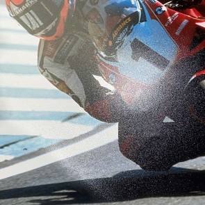 Carl Fogarty Signed Superbikes Photo: Cornering At Brands Hatch. Damaged B