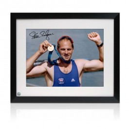 Steve Redgrave Signed Olympics Rowing Photo: Sydney Gold Medal. Framed