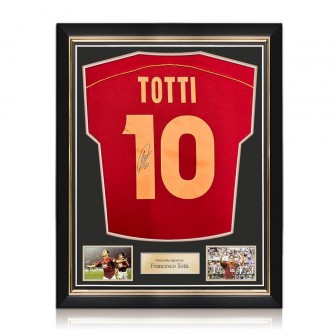 Francesco Totti Signed AS Roma 1998-99 Football Shirt. Superior Frame