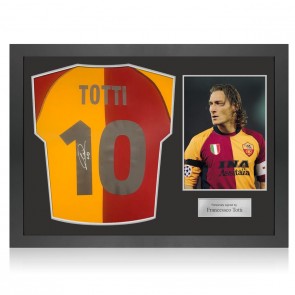 Francesco Totti Signed AS Roma 2001-02 Football Shirt. Icon Frame