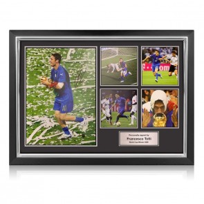 Francesco Totti Signed Italy Football World Cup Photo Presentation. Deluxe Silver
