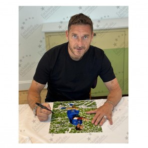 Francesco Totti Signed Italy Football Photo: World Cup Winner. Deluxe Frame